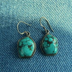 Turquoise sterling silver earrings